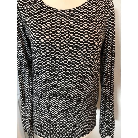 Piazza Sempione Black & White Print Blouse 10 NWT - Picture 6 of 8